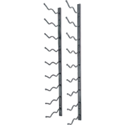 Picture of 18-Bottle Matte Black Metal Wall Mounted Wine Rack