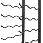 Picture of 27-Bottle Matte Black Metal Wall Mounted Wine Rack