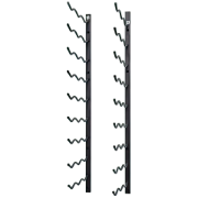 Picture of 27-Bottle Matte Black Metal Wall Mounted Wine Rack