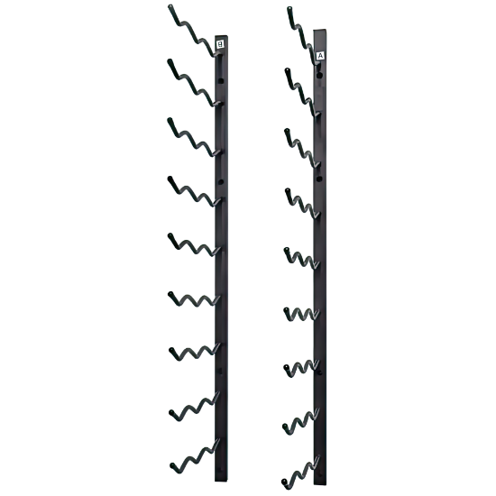 Picture of 27-Bottle Matte Black Metal Wall Mounted Wine Rack