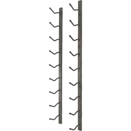 Picture of 9-Bottle Matte Black Metal Wall Mounted Wine Rack