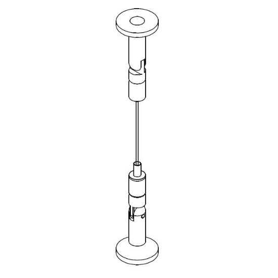 Picture of 10' Silver Satin Ceiling-Floor Cable Anchor Set