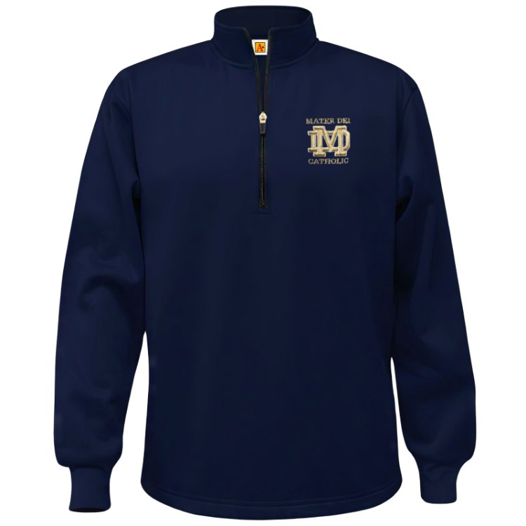 Picture of YXS Perf Navy MD Fleece Quarter-Zip Sweatshirt